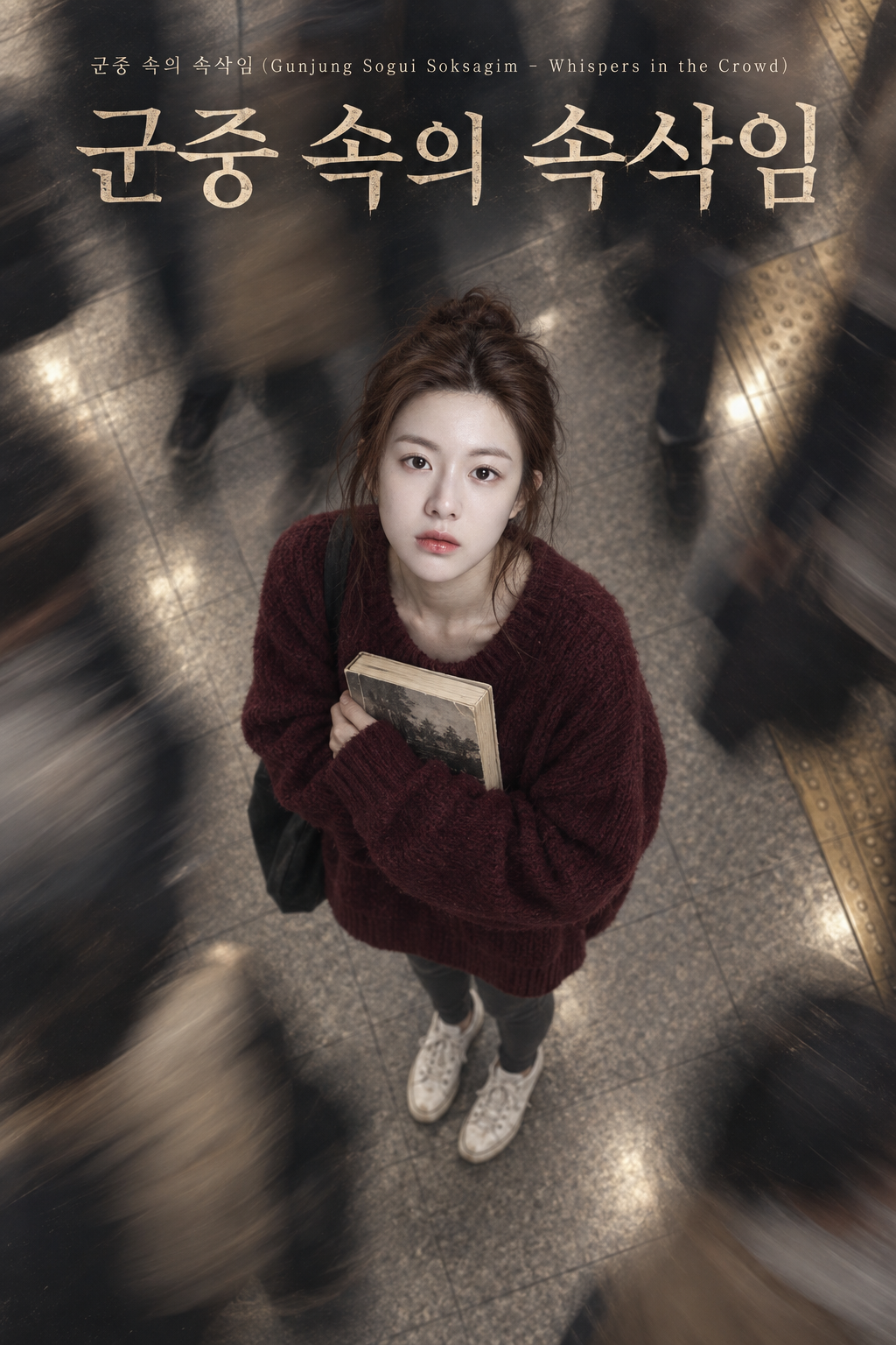 人群中的低语:地铁心理剧海报 — AI image creation