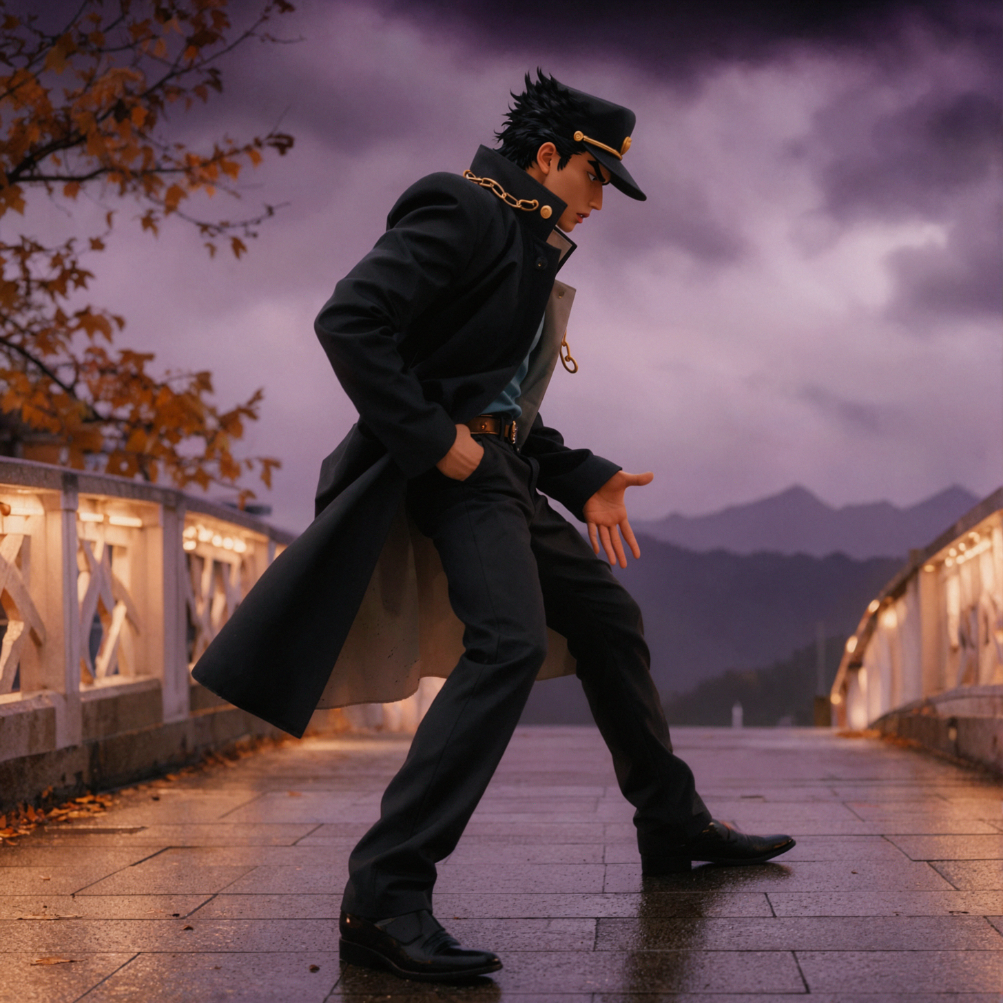 Jotaro · Face au vent · Photographie à bascule — AI image creation