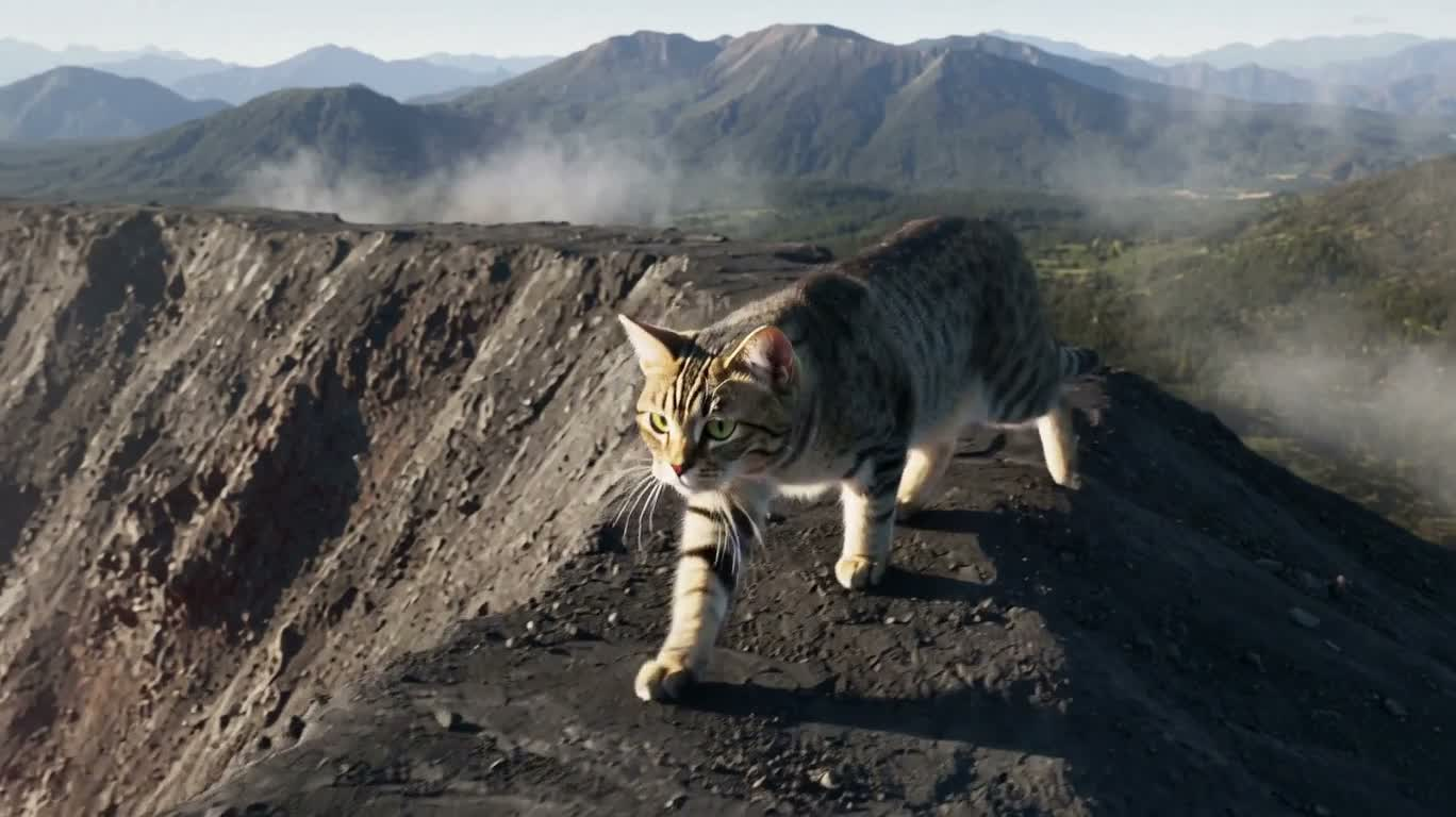 火山果冻泡泡跳跃 — AI video creation