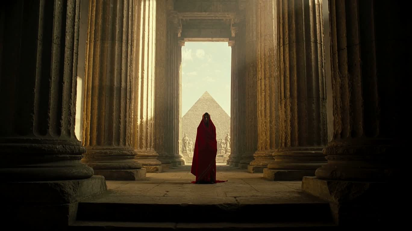 Crimson Veil and the Mysterious Pyramid — AI video creation