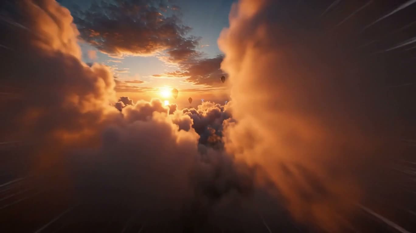 穿越天空海洋的超现实飞行 — AI video creation