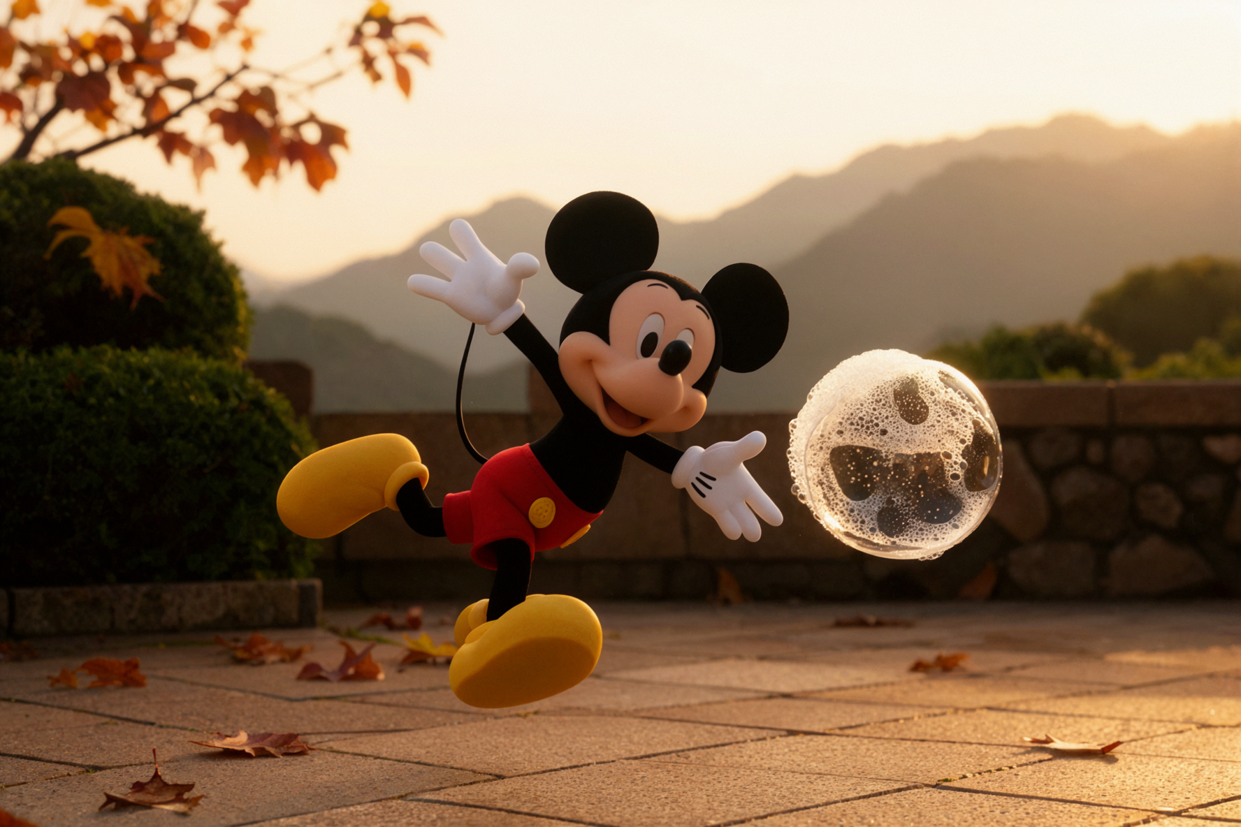 Chuột Mickey · Đuổi theo bong bóng · Ngược sáng vàng