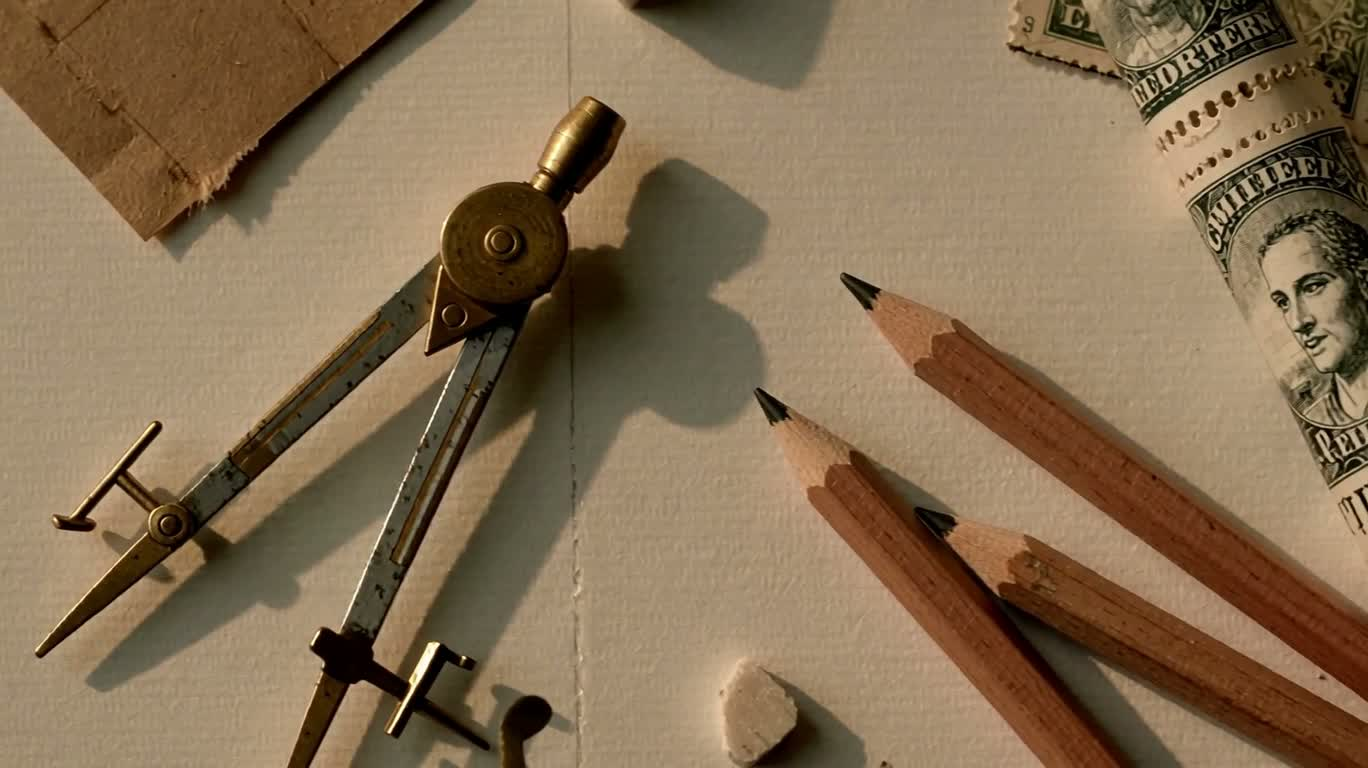 Still Life on Drafting Paper
