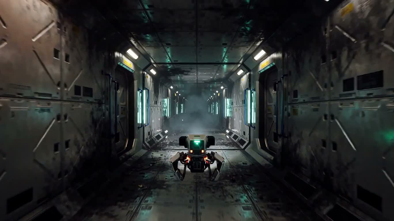 废弃空间站维护无人机巡航 — AI video creation