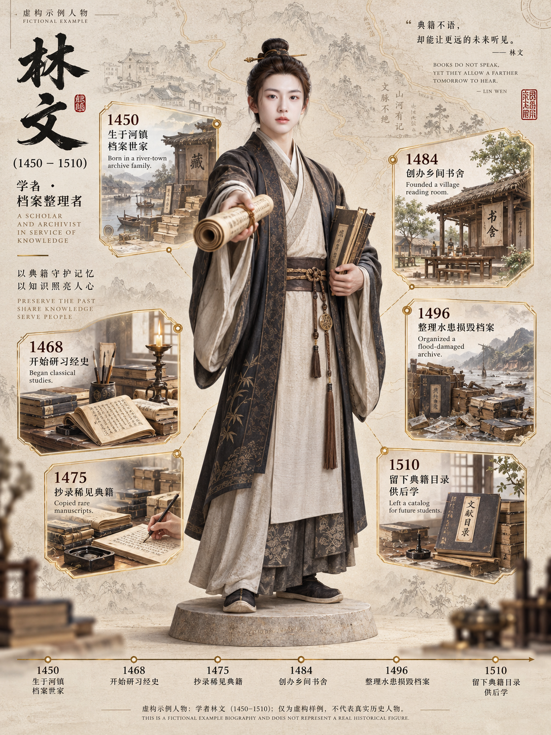 创作高完成度历史人物海报 — AI image creation