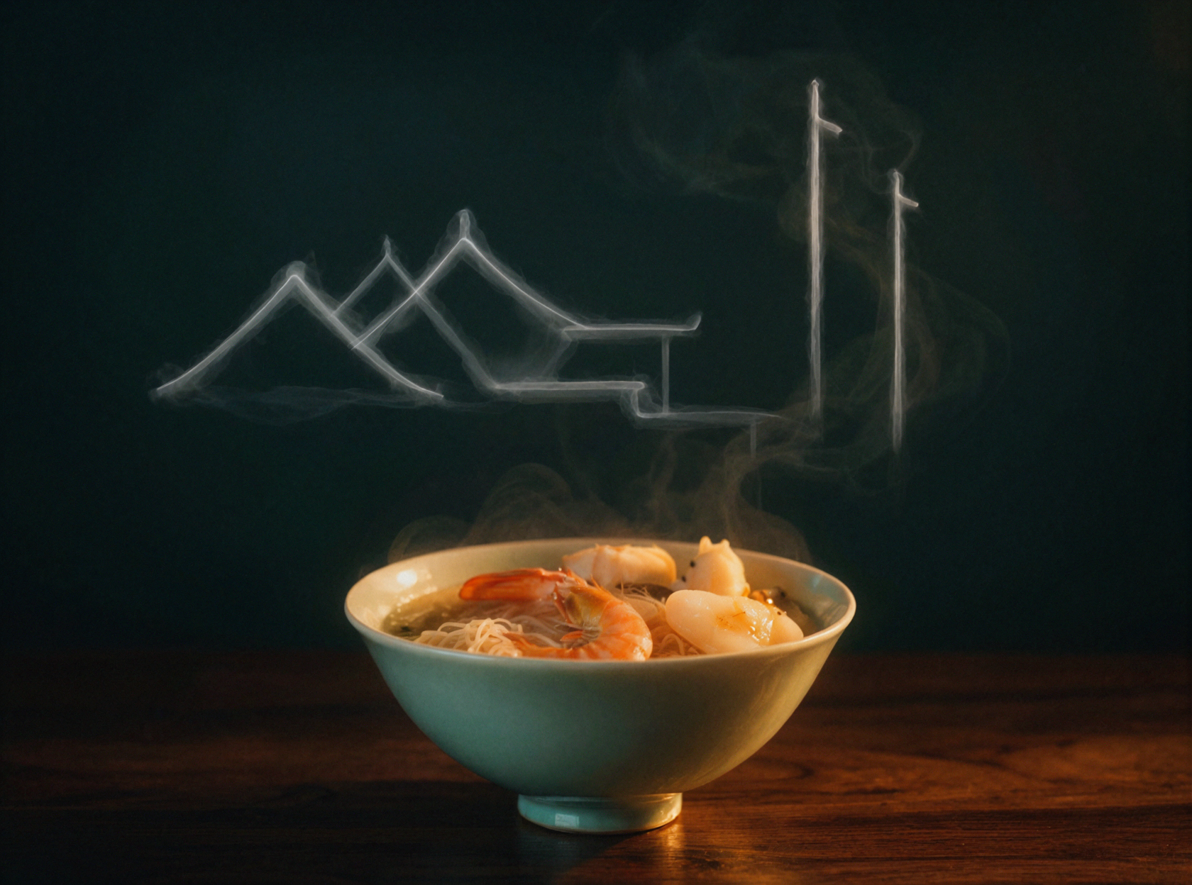 Steamed Seafood Noodles · Cinematic Realism