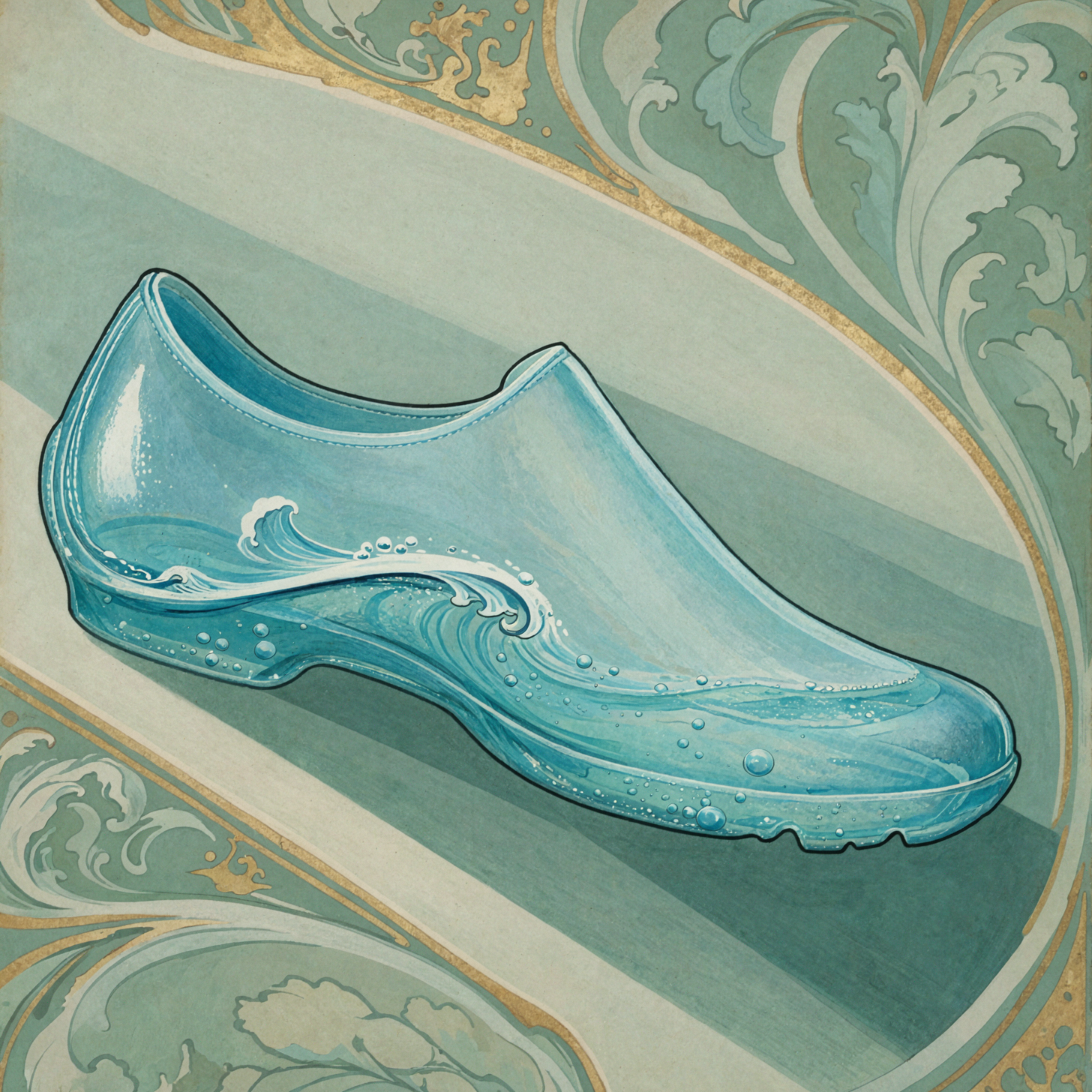 Wave Sneaker · Art Nouveau Ornament — AI image creation