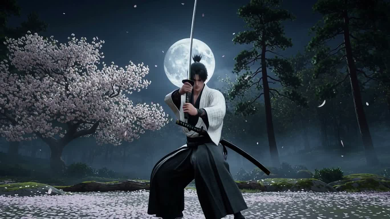 花瓣巨龙与绯红雷击的月森决战 — AI video creation