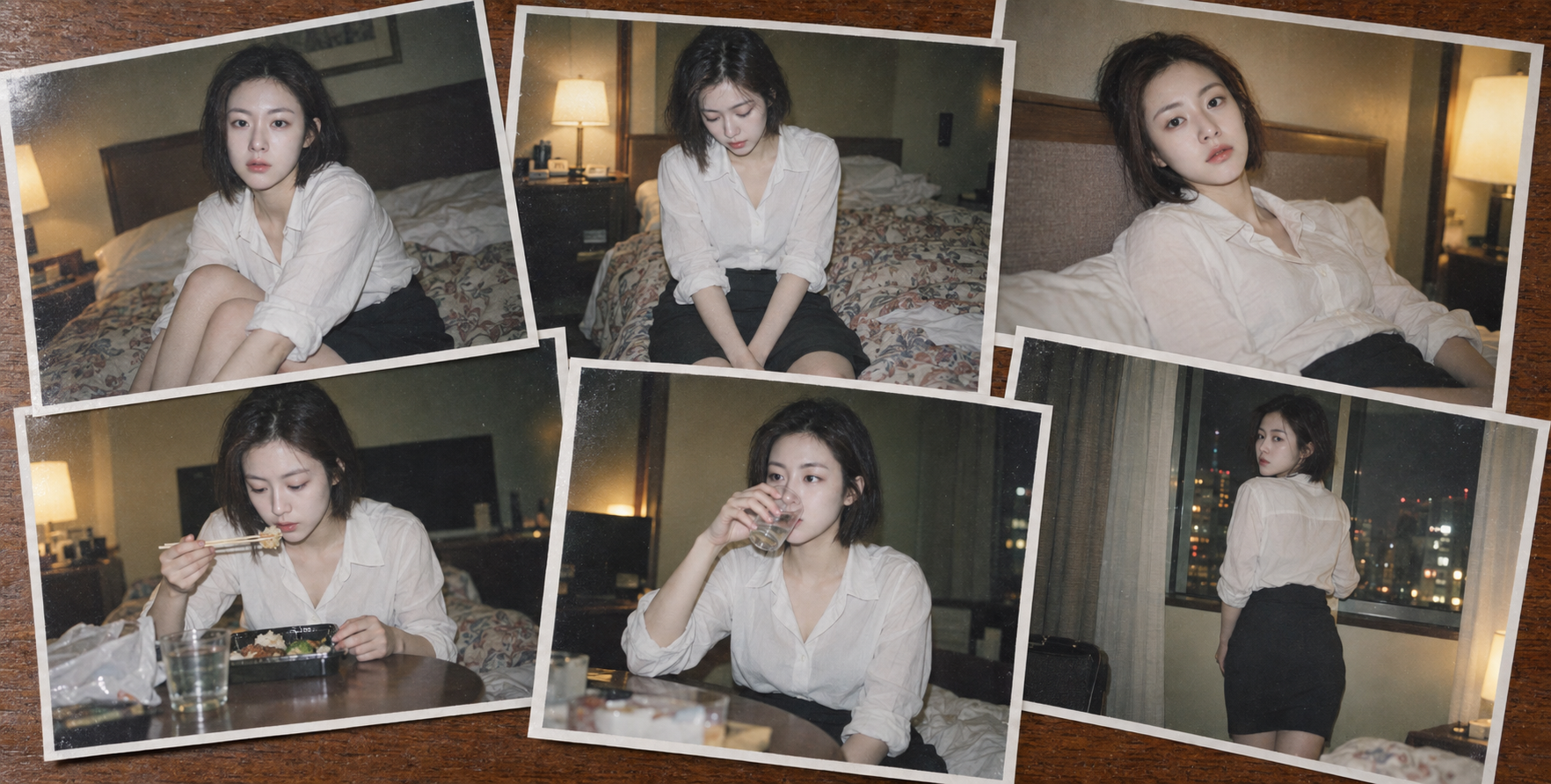 日系风酒店女子抓拍图组 — AI image creation