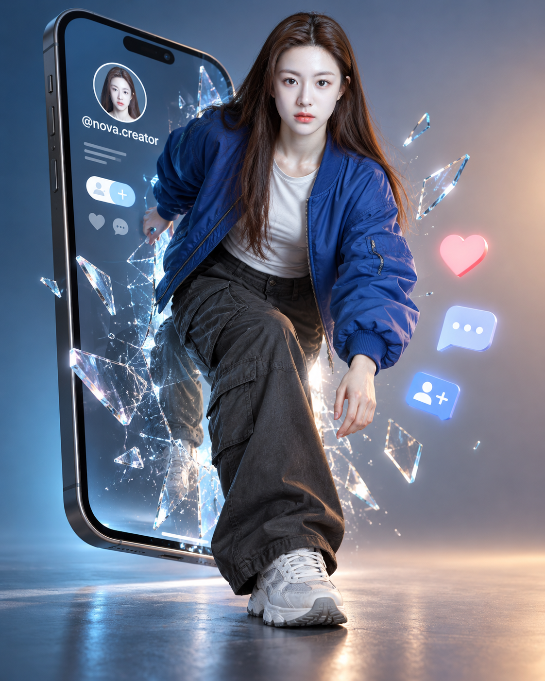 オリジナルクリエイターがスマホ画面から現実へ — AI image creation