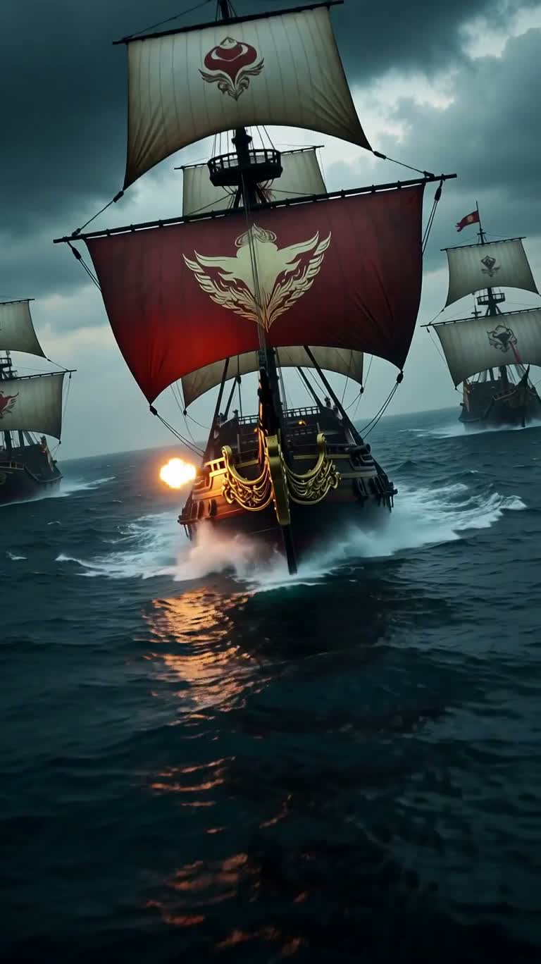 La reine pirate écarlate des mers déchaînées