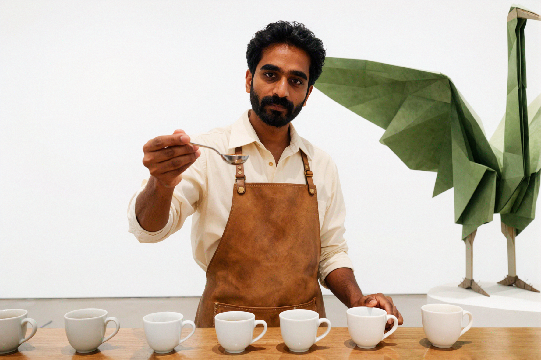 South Asian Coffee Roaster · Aroma Tasting · Wide Close-Up