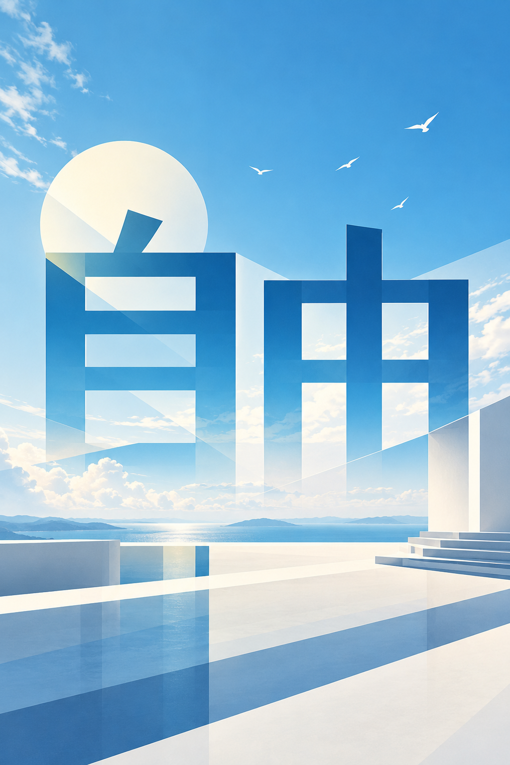 现代几何字体概念海报 — AI image creation