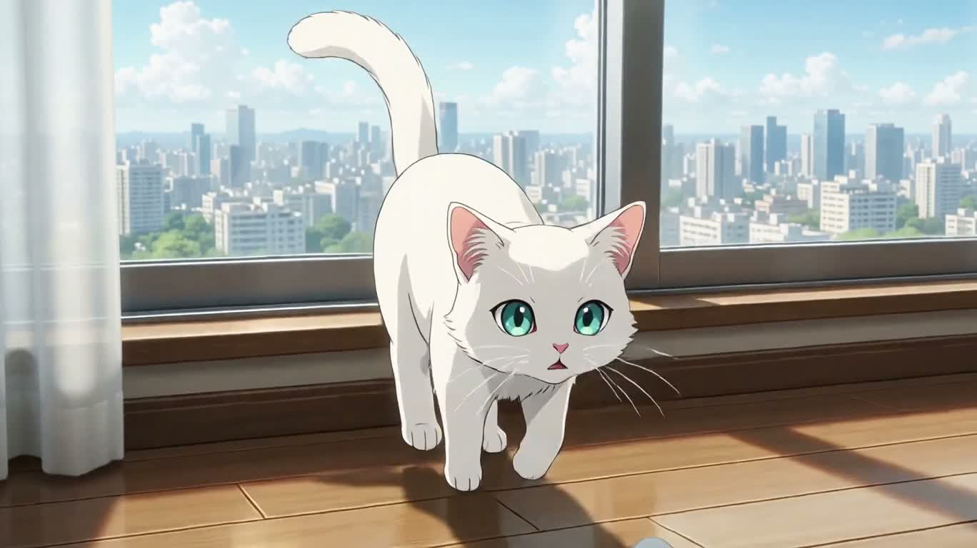 阳光公寓里的猫咪日常 — AI video creation
