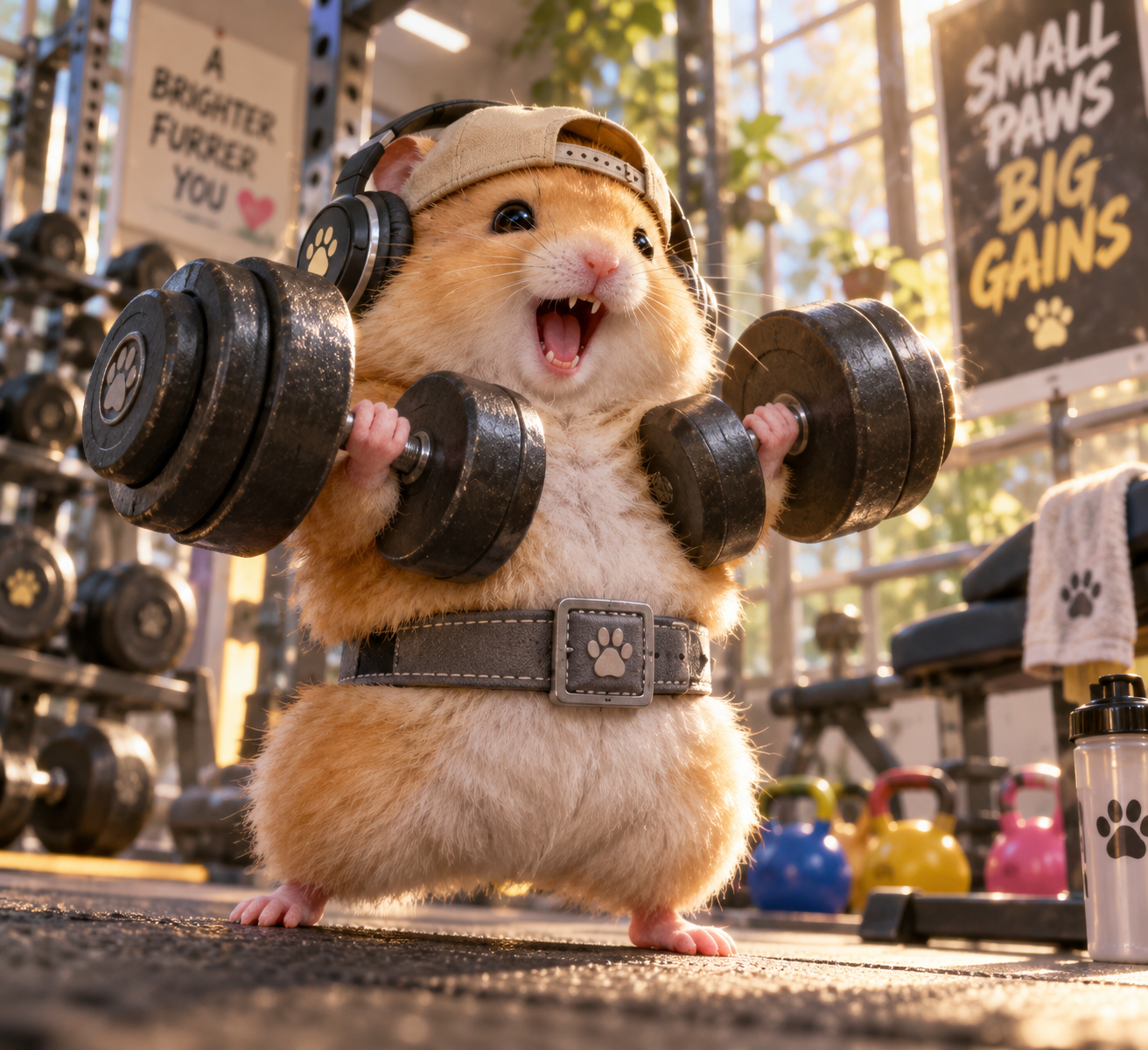 Màn trình diễn thể hình đậm chất điện ảnh của chú hamster siêu thực đáng yêu
