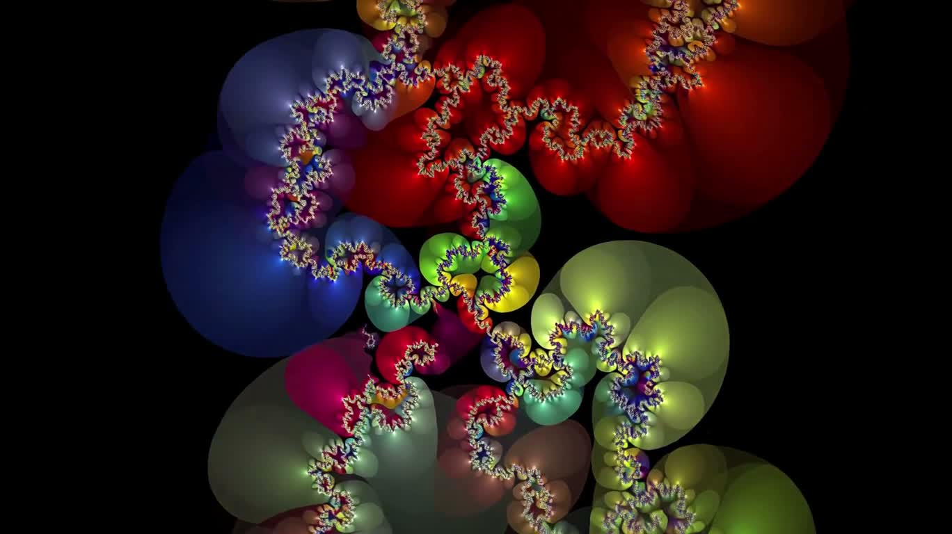 绚彩三维分形演变 — AI video creation