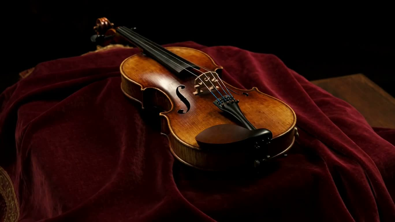 Violon baroque sur velours