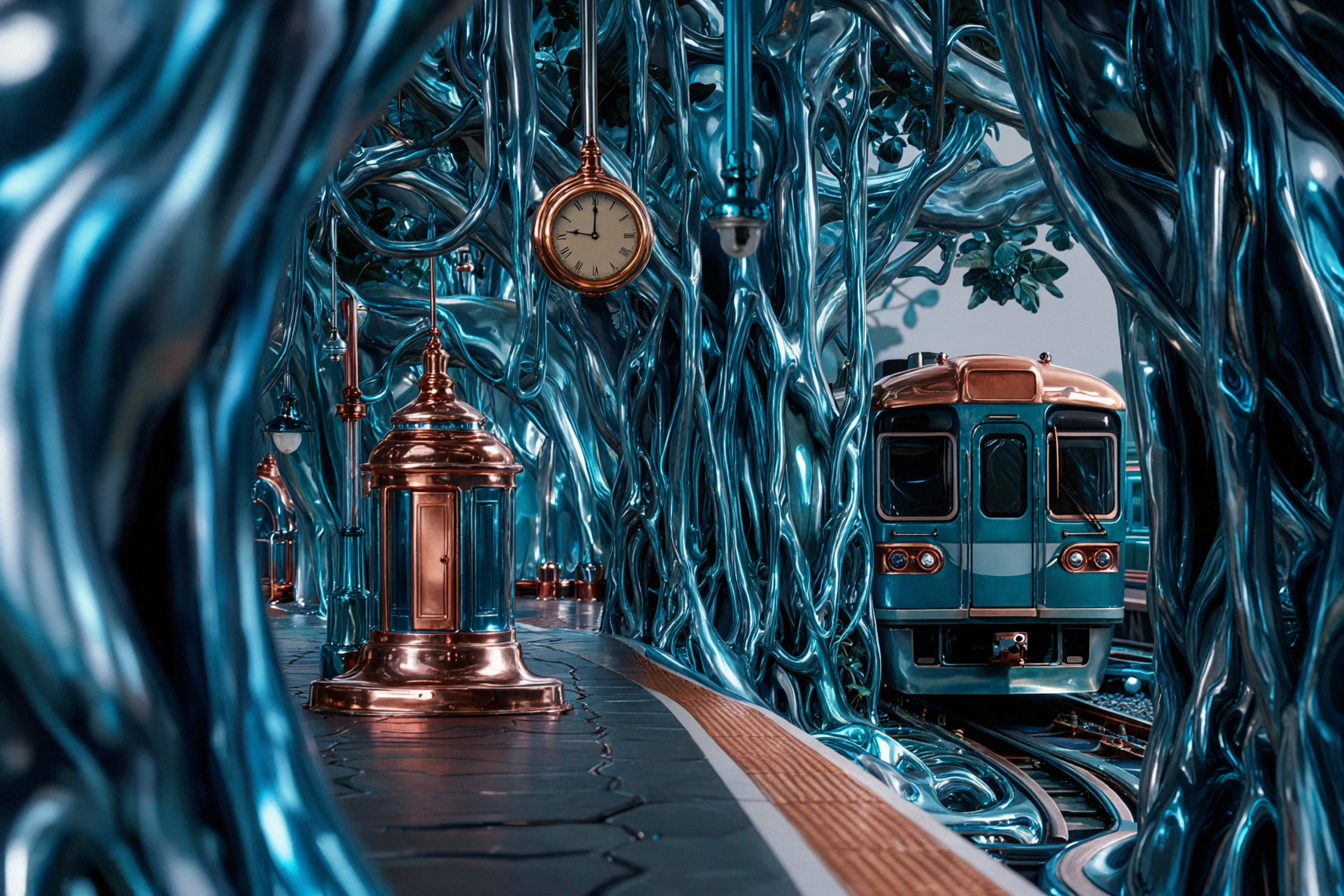 Ga Cổ Thụ · Kim Loại Lỏng — AI image creation