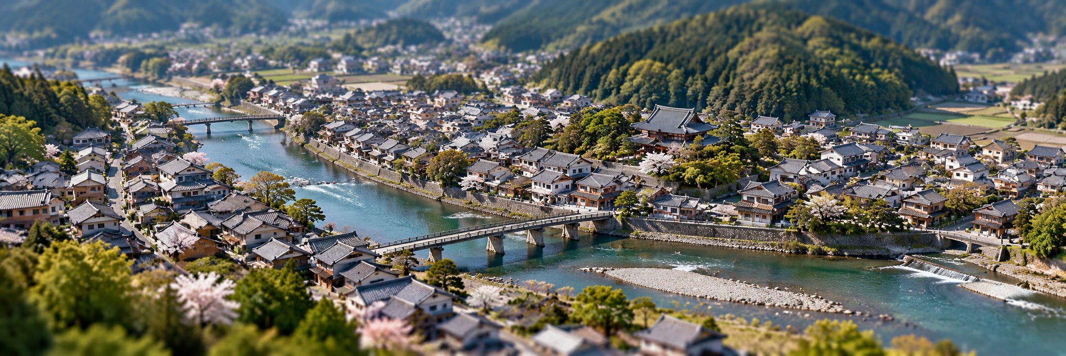无人机航拍微缩模型错觉全景模板 — AI image creation