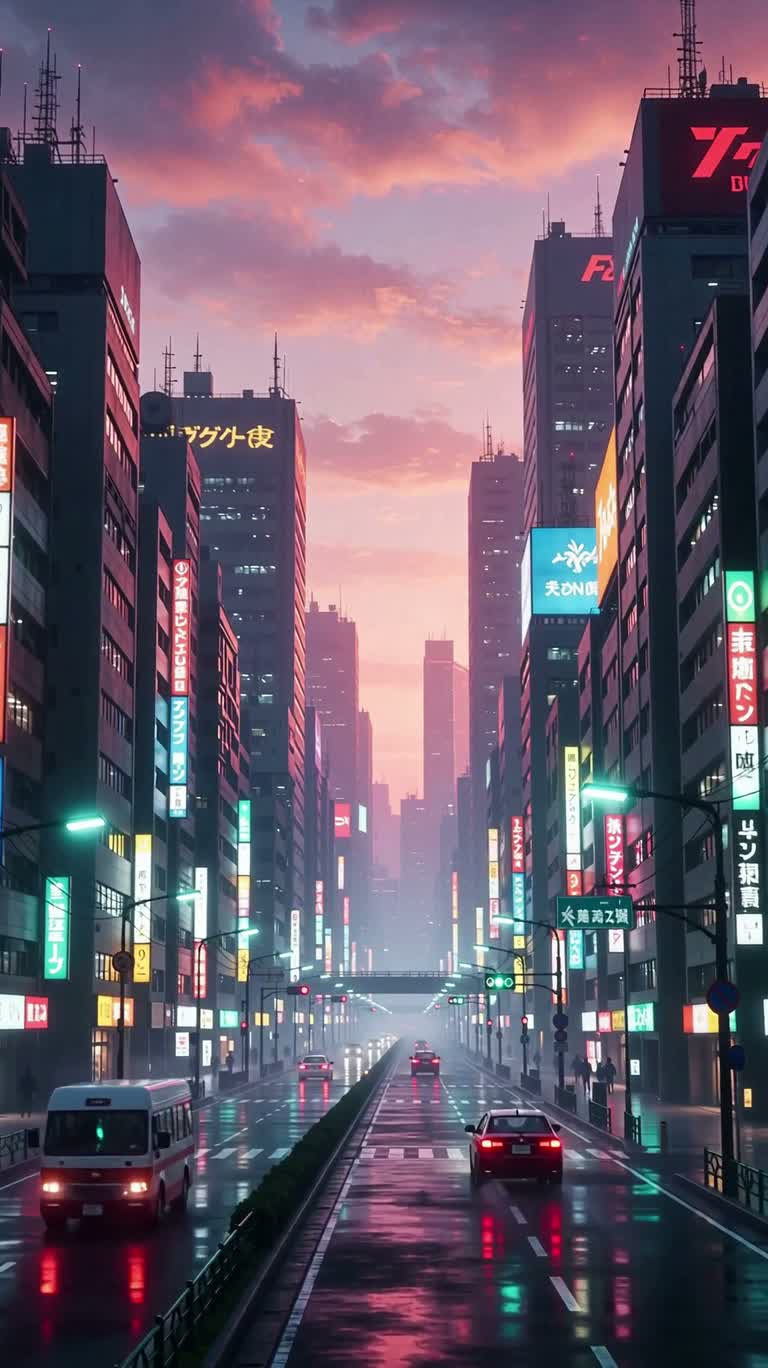 霓虹巨兽与未来都市 — AI video creation