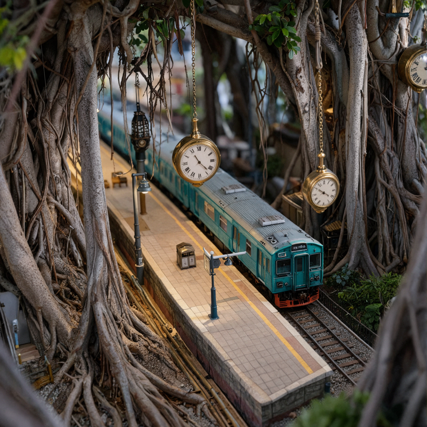 Ga Tàu Cây Cổ · Tiểu Cảnh Tilt-Shift