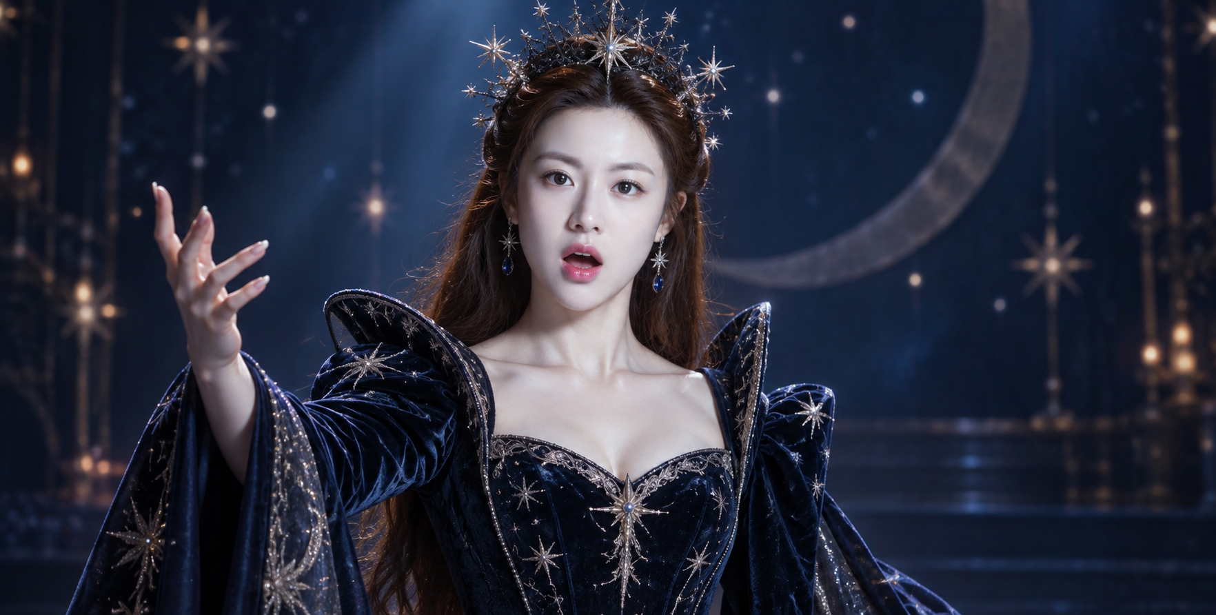 夜后咏叹调中的星夜女王 — AI image creation