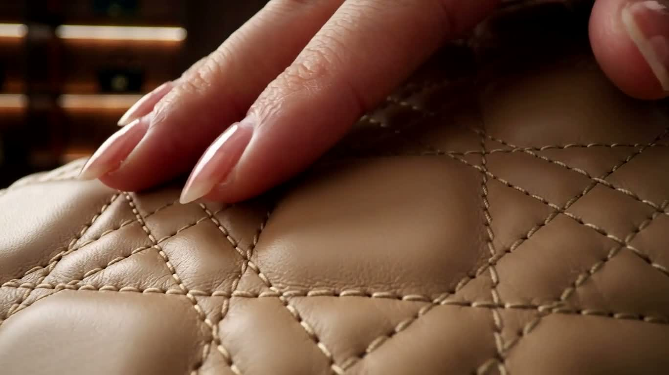 Cream Quilted Chain Bag Luxury Ad — AI video creation