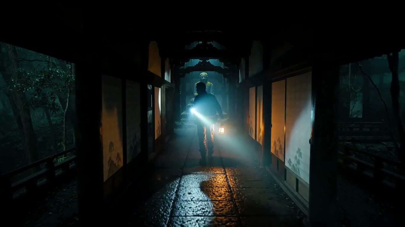 古寺深处的发光雕像 — AI video creation