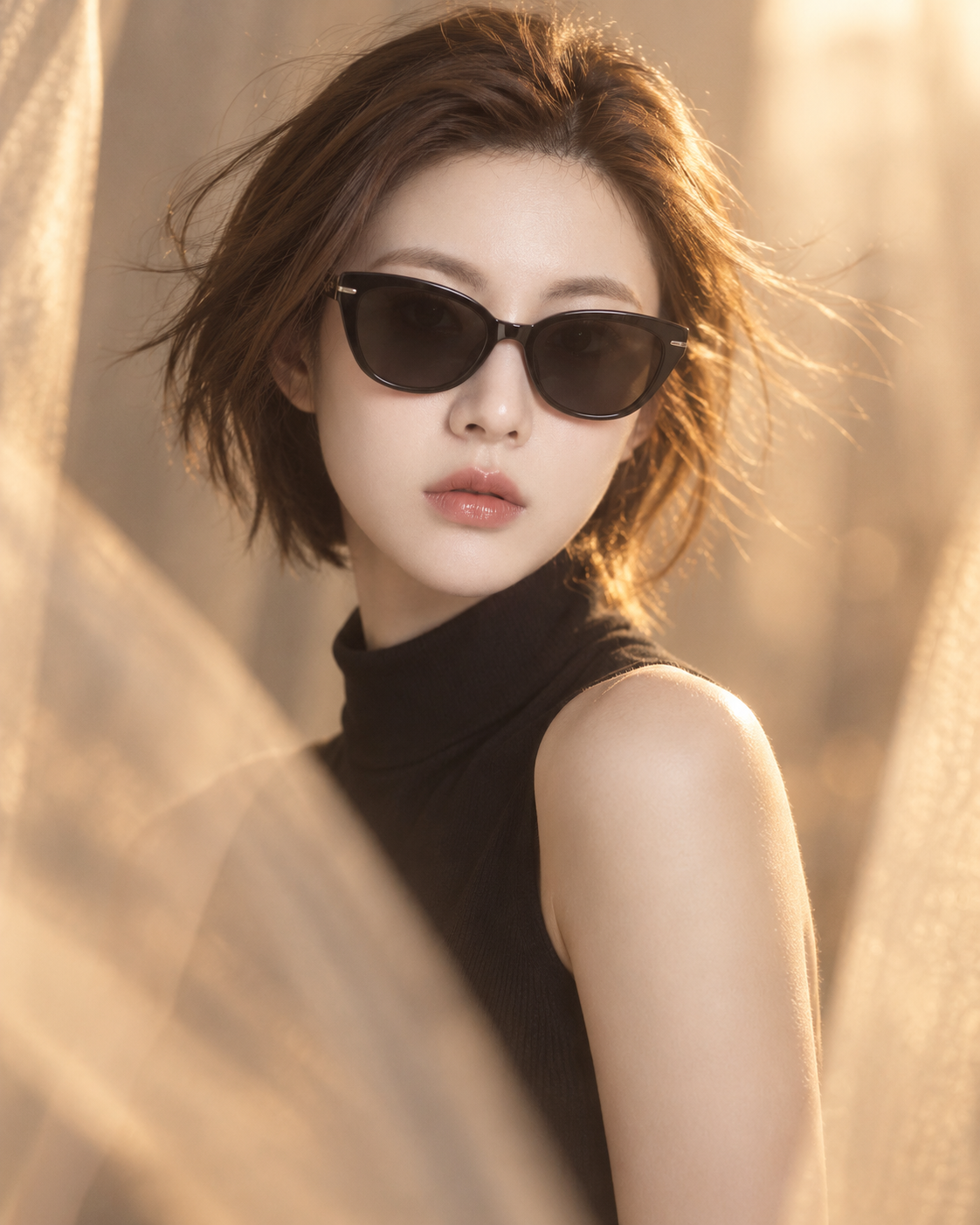 暮光金色时尚杂志肖像 — AI image creation