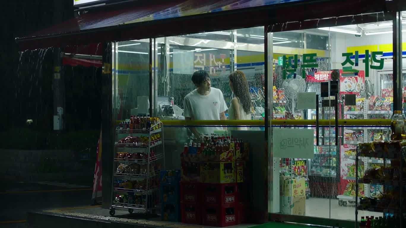 雨夜玻璃间