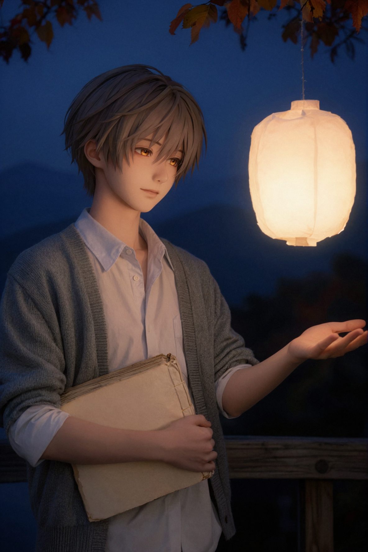 夏目贵志 · 风吹纸灯 · 低调伦勃朗 — AI image creation