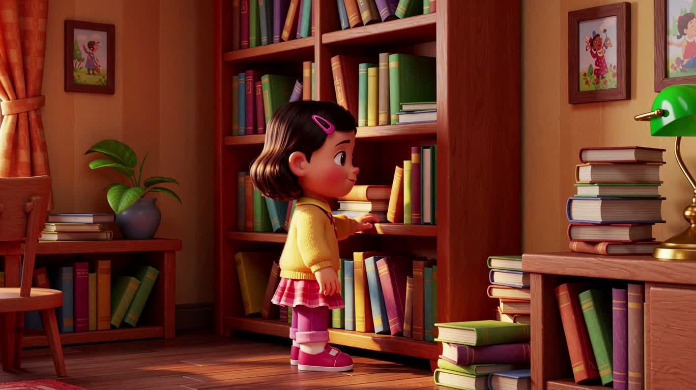 Cô bé khám phá cuốn sách kỳ diệu — AI video creation