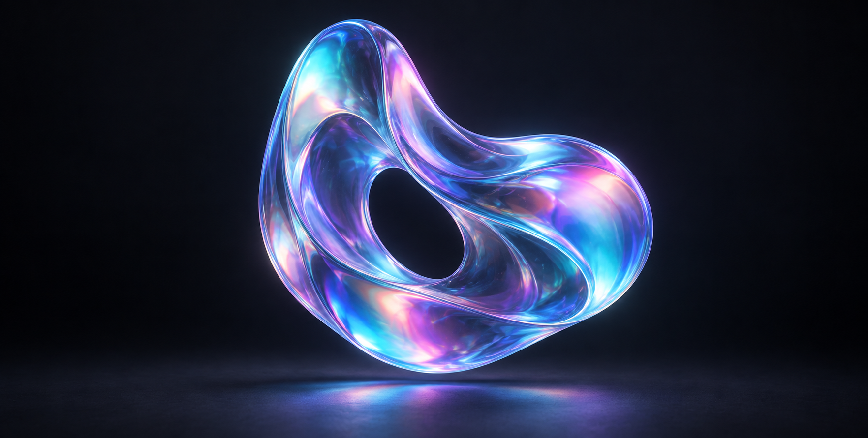 梦幻全息渐变抽象物体 — AI image creation