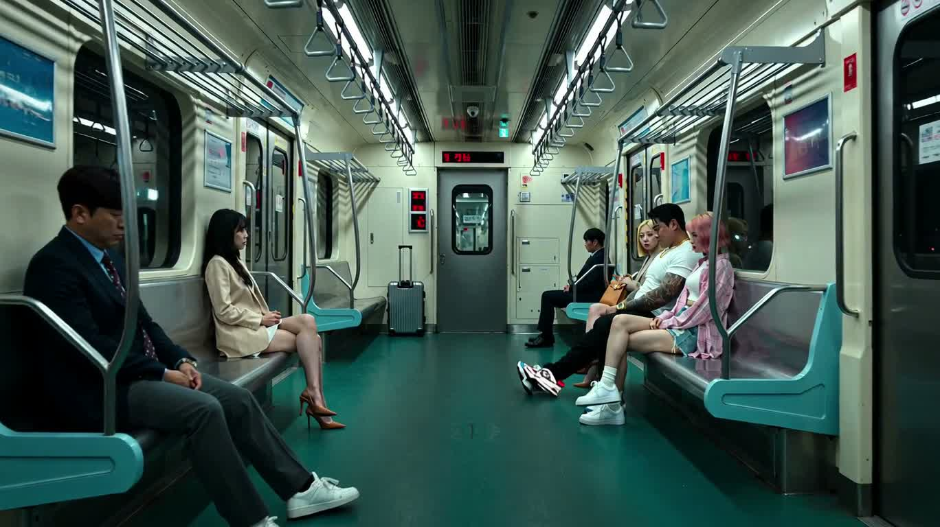 분홍머리 소녀의 지하철 반격