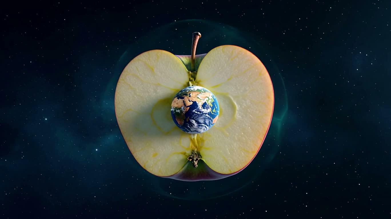 苹果之心：地球与电磁场 — AI video creation