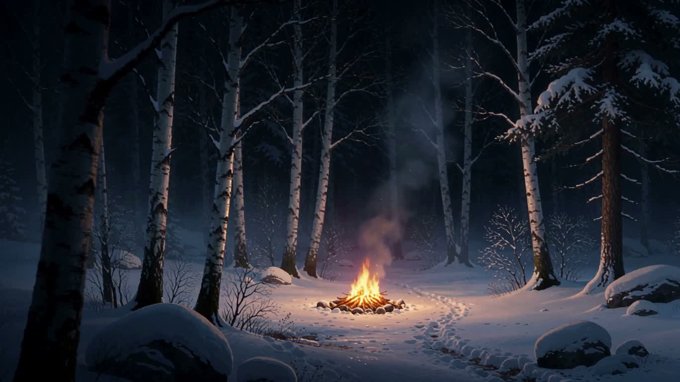 雪林微光