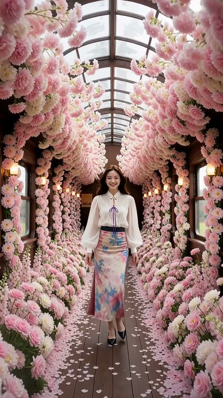 花影列车的梦境之旅 — AI video creation