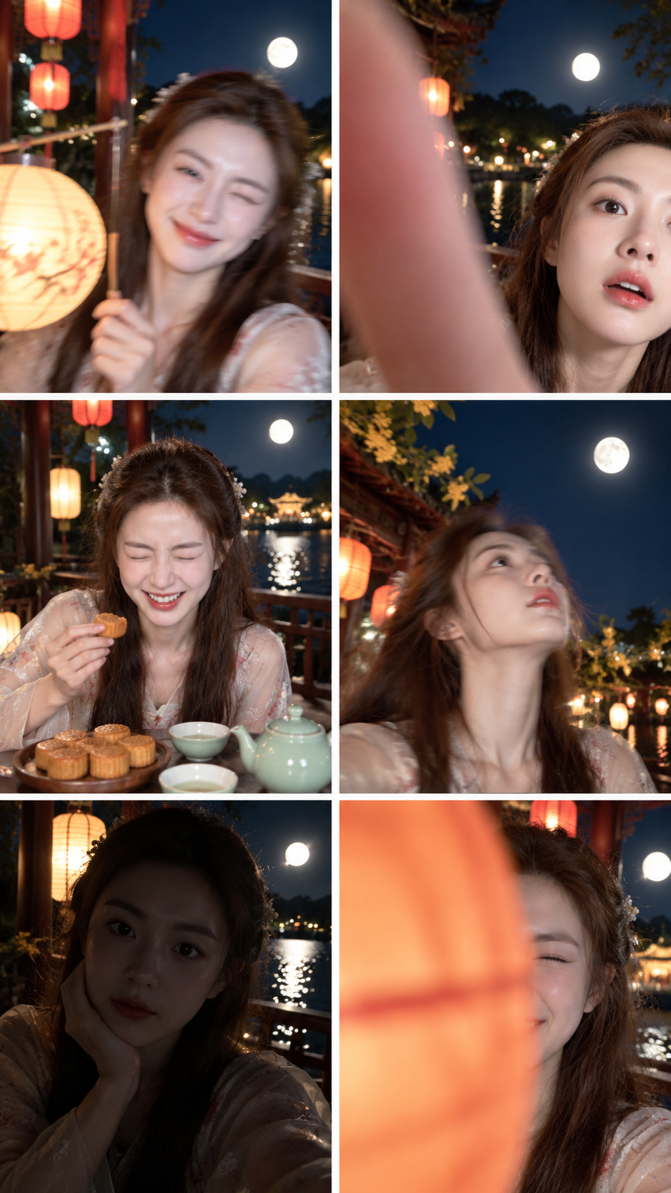중추절 축하 세로 6칸 실패 사진 — AI image creation