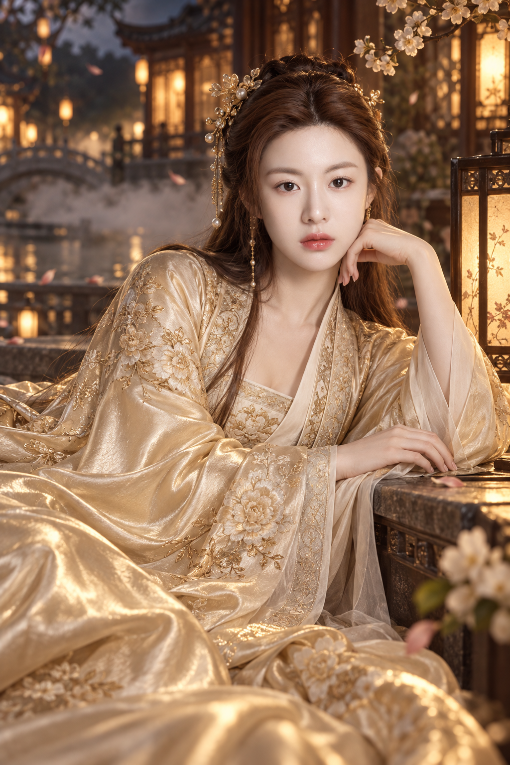 奢华汉服时尚大片人像摄影 — AI image creation