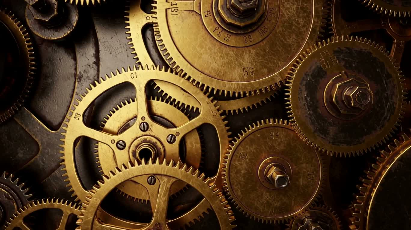 Engrenages en laiton de la machine à vapeur — AI video creation