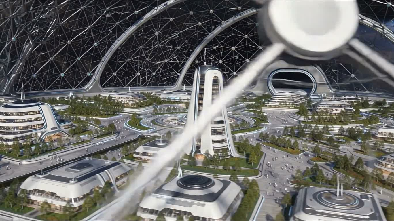 穹顶下的星际家园 — AI video creation
