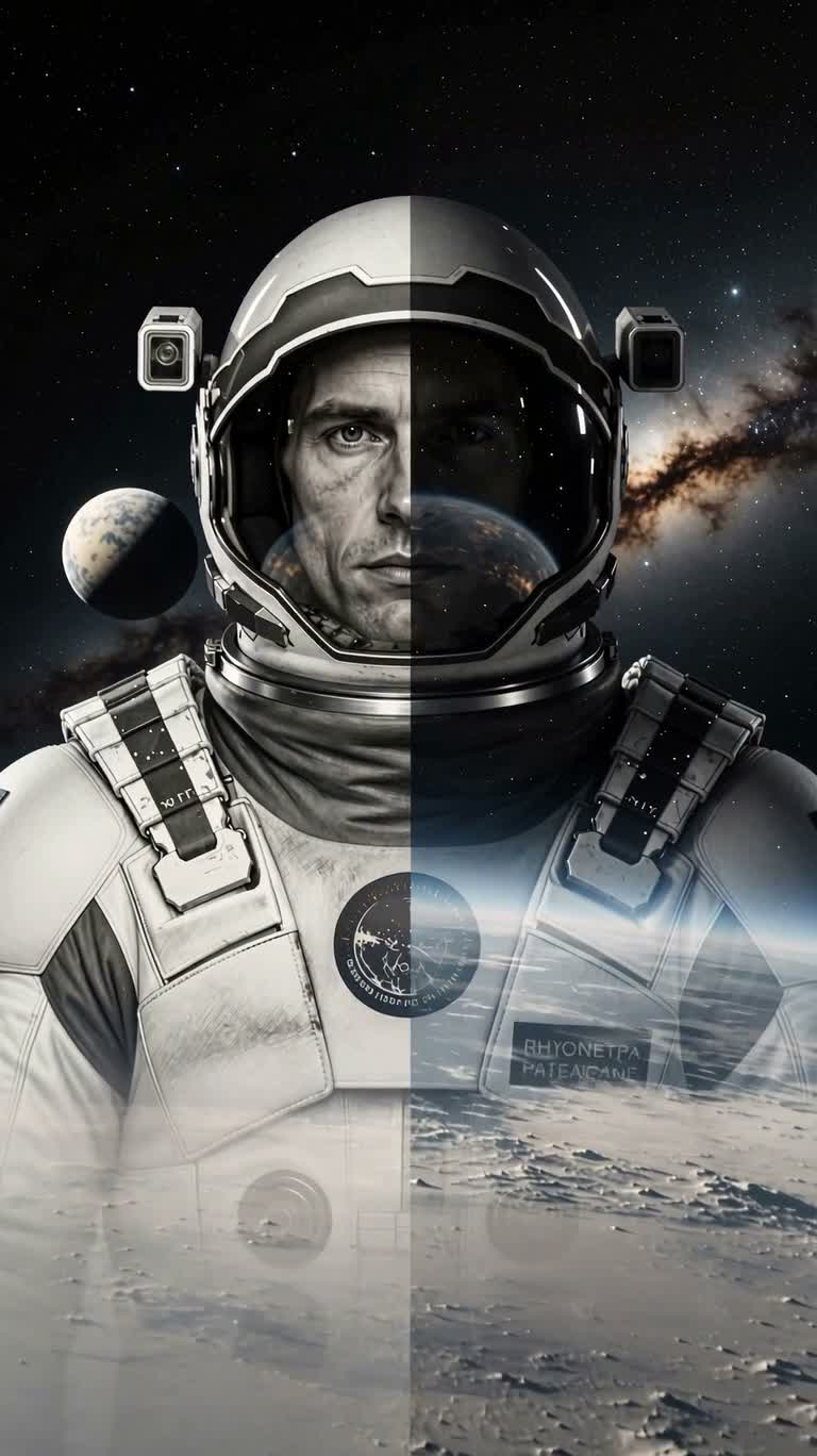 Double Exposure Space Portrait