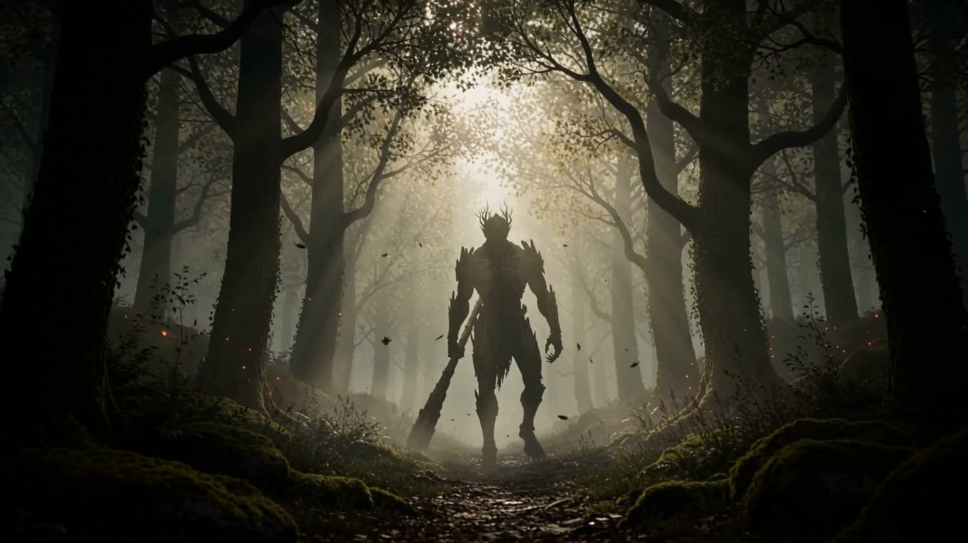 Shadow Wood Spirit Knight — AI video creation