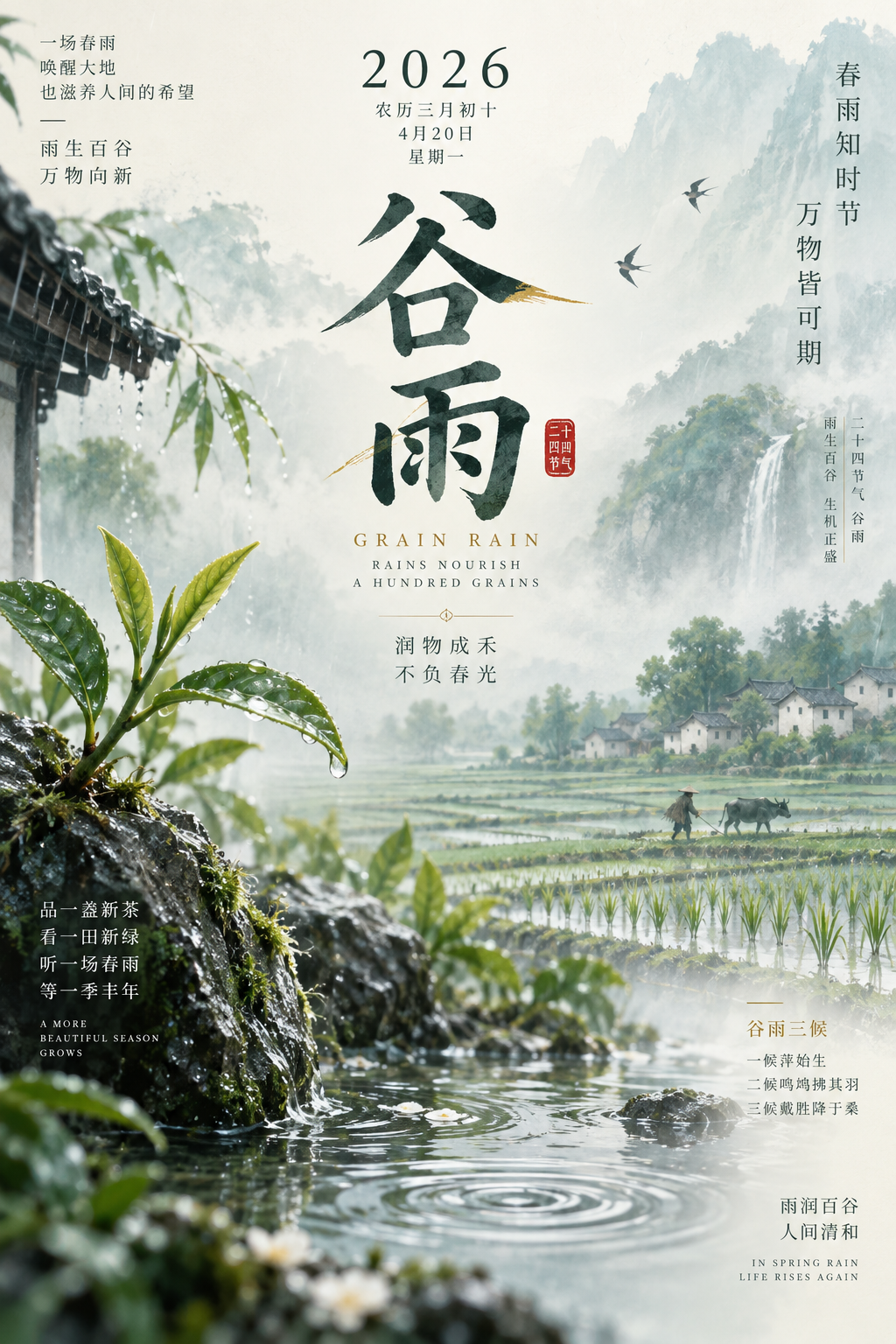 2026谷雨节气海报 — AI image creation
