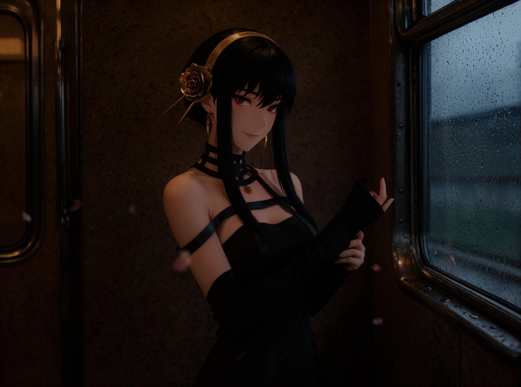 约尔·福杰 · 窗边解扣 · 低调伦勃朗 — AI image creation