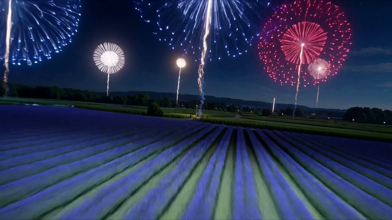 法国夜空烟火之旅 — AI video creation