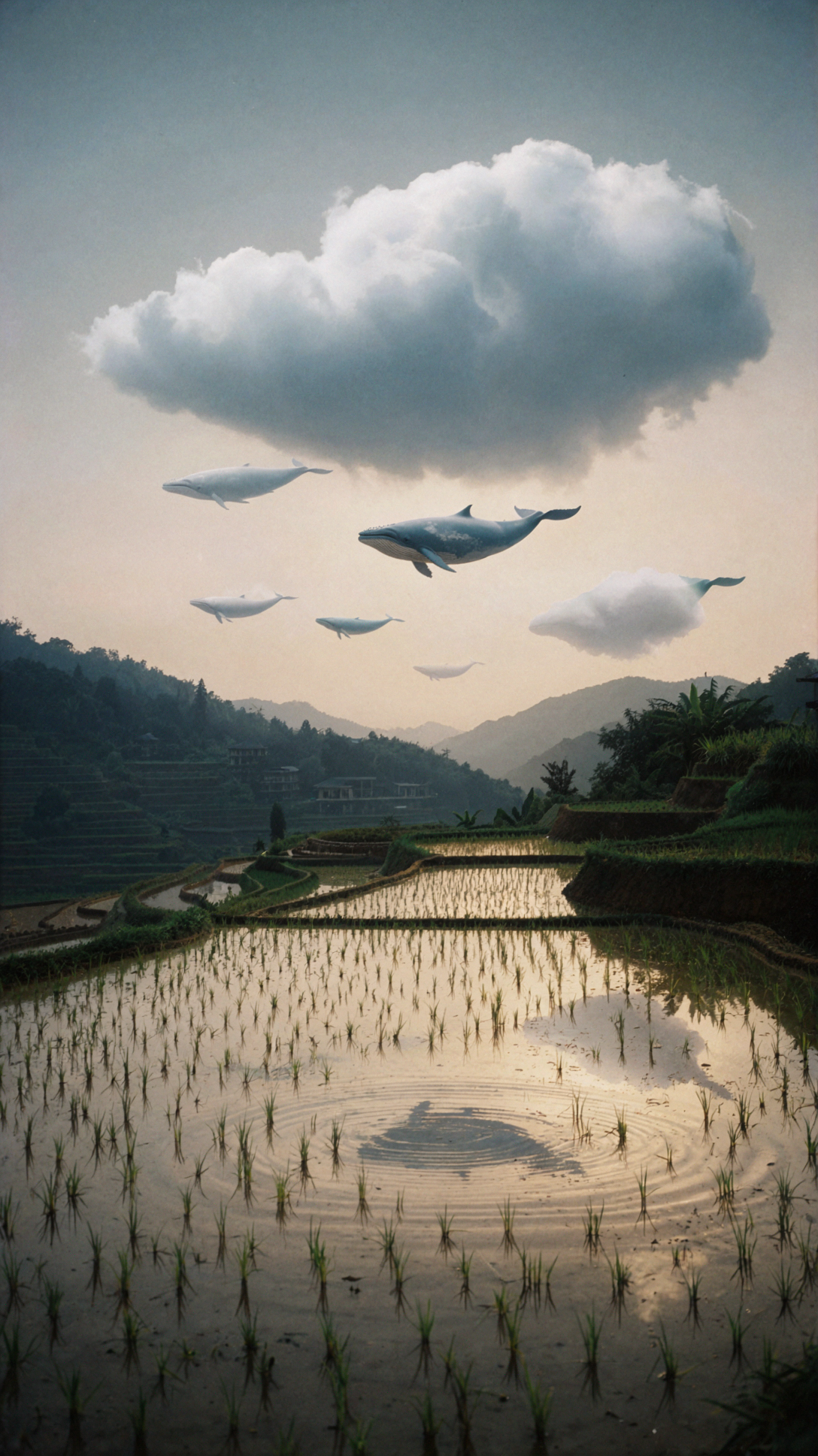 Cloud Whale Migration · Vintage Film — AI image creation