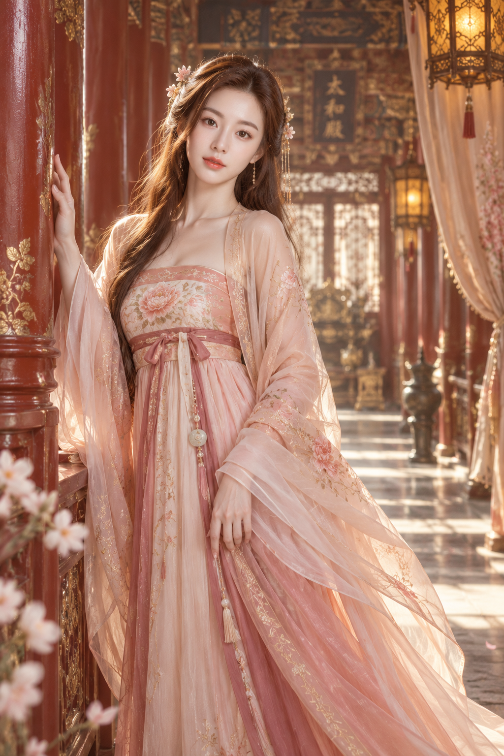 绝美唐风汉服宫廷大片 — AI image creation