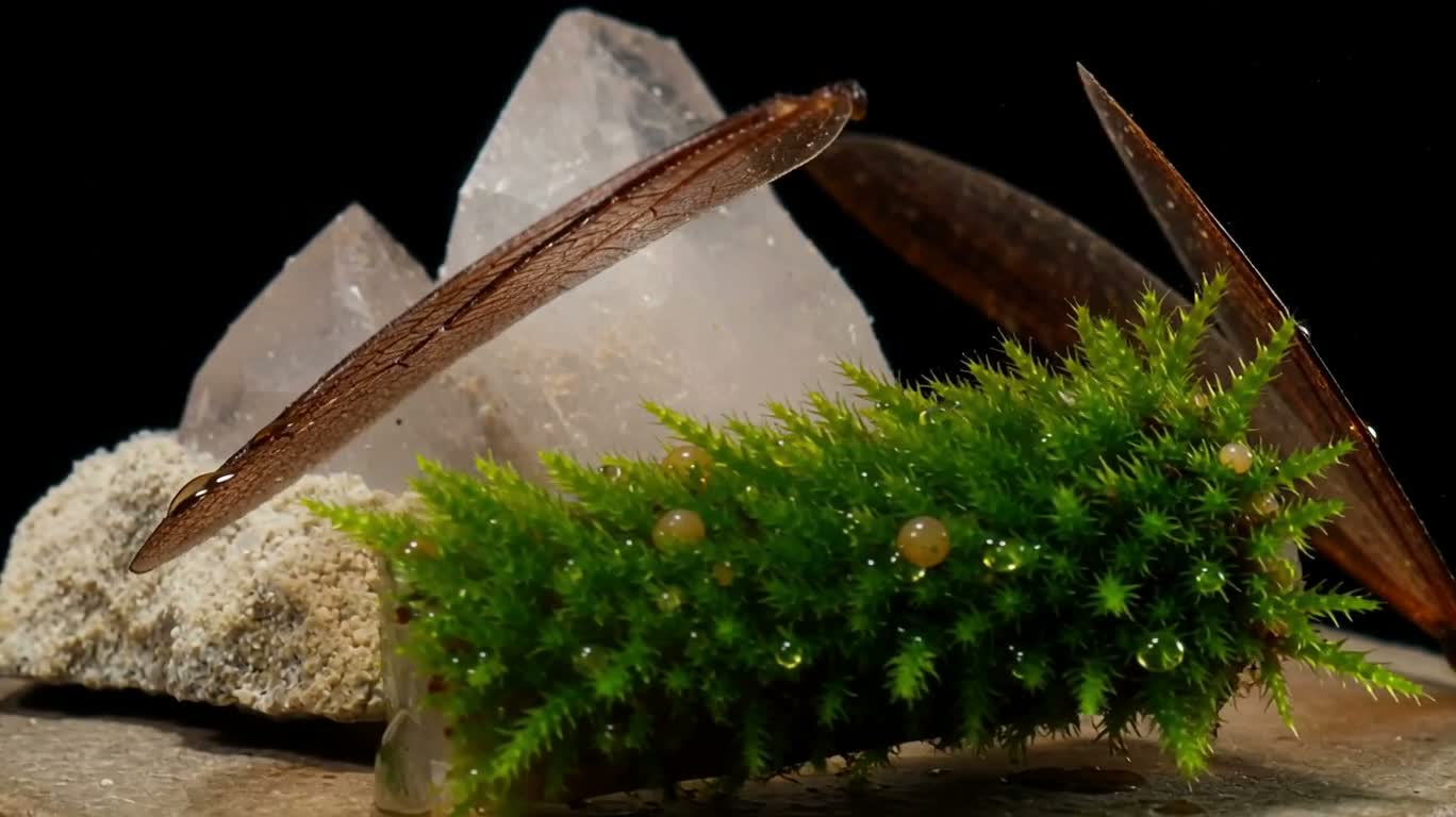 苔の茎、虫の翅、晶洞