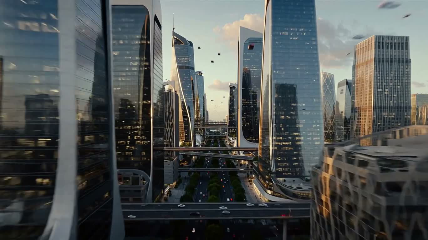 晨曦空中之城 — AI video creation
